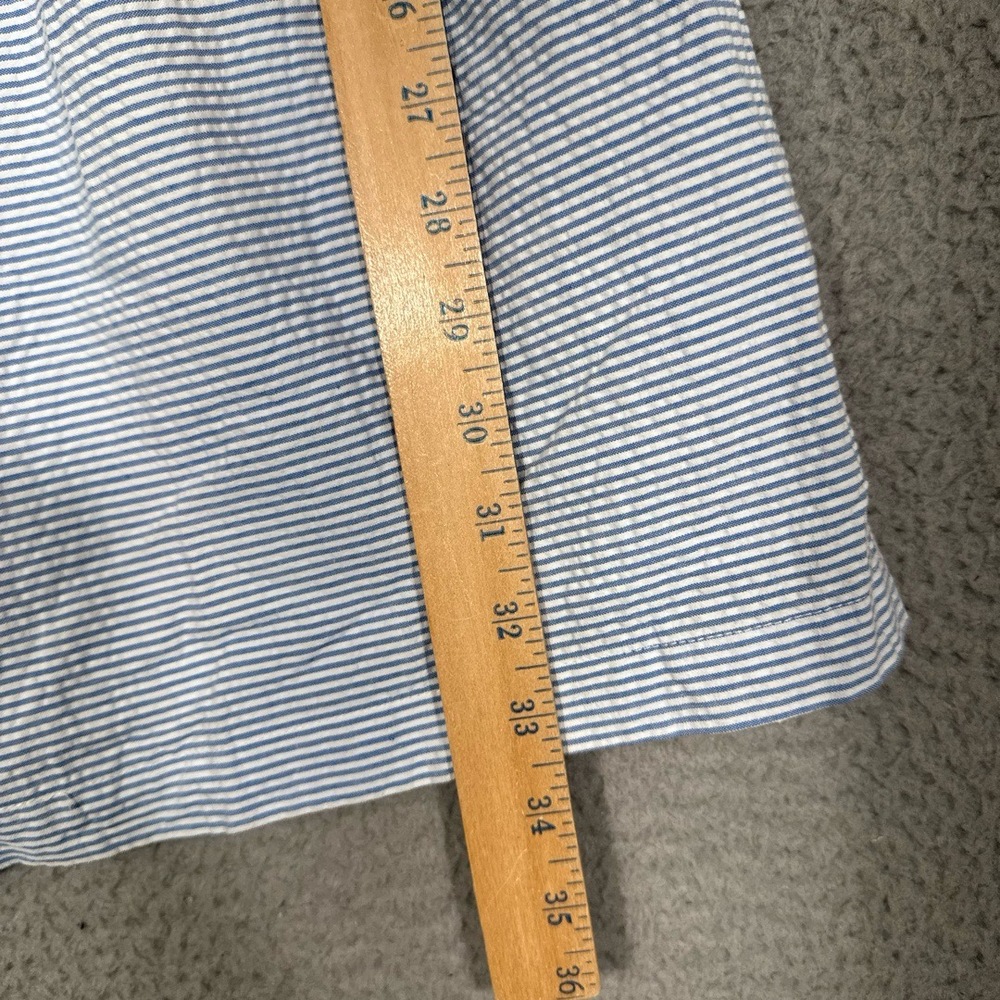 Hope And Henry Dress Womens Size 8 Blue White Striped Pleated Scoop Neck Coastal - Picture 8 of 8